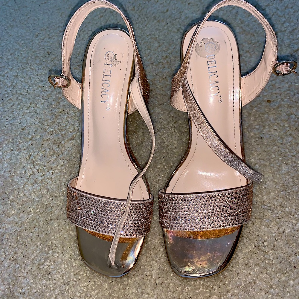 Bedazzled Rose Gold Heels